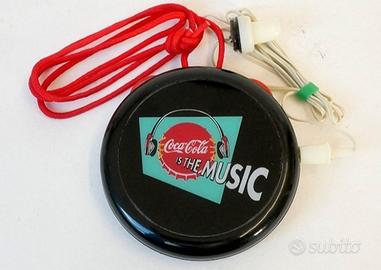 Radio Coca Cola portatile anni 80 con auricolari
