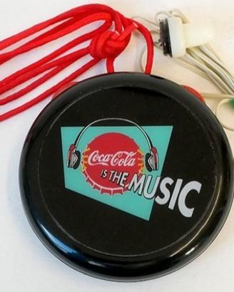 Radio Coca Cola portatile anni 80 con auricolari