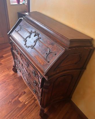 Antico ribaltina scrittoio in legno massello