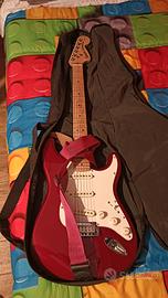 fender Stratocaster squier rossa