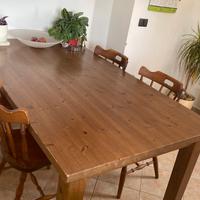 Tavolo in legno di quercia, 200x100cm.