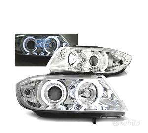FARI BMW E90 E91 05-08 OCCHI ANGEL CCFL CROMATI