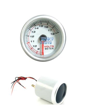 OROLOGIO VOLTMETRO SFONDO BIANCO ILLUMINATO