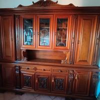 Credenza vintage con Vetrina in stile Umbertino
