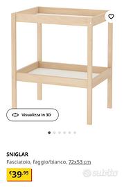 Fasciatoio Ikea con accessori