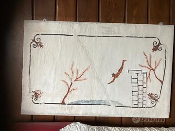 Affresco strappato copia del tuffatore di Paestum