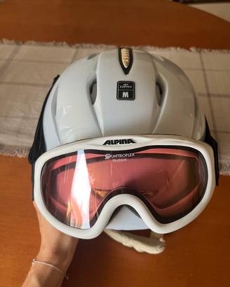 Casco Giro e maschera da sci Alpina