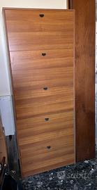 Scarpiera color noce 5 ante