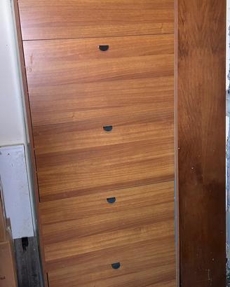 Scarpiera color noce 5 ante