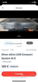 Mixer amplificato Lem compact System