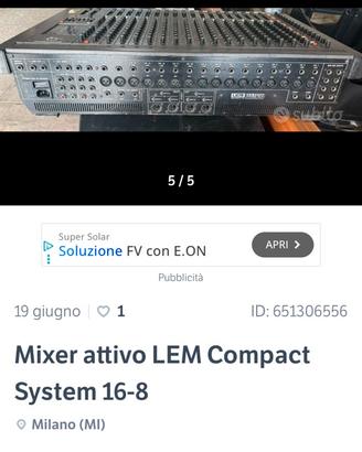 Mixer amplificato Lem compact System