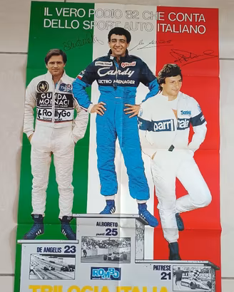 Poster 8 pag,  Anni 80 Alboreto Patrese De Angelis