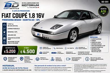 FIAT COUPÉ 1.8 i.e. 16V PININFARINA DESIGN DEL 199