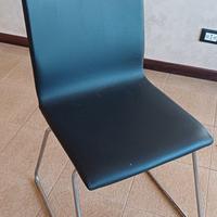 Sedia da ufficio in metallo ed ecopelle