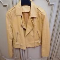 giacca ecopelle gialla