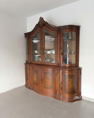 Credenza Vetrina in Stile Barocco Veneziano