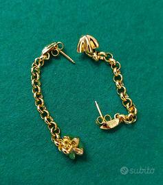 Orecchini in oro molecolare. By Silmar Nuovi 7 cm