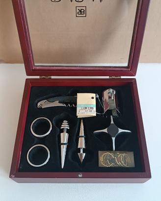 SET VINO SCATOLA LEGNO RENATO BALESTRA