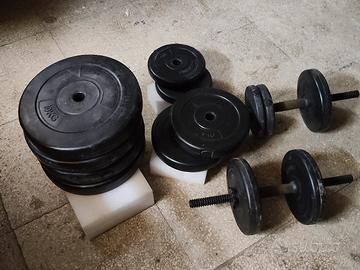Set pesi da palestra – 64 kg + 2 manubri
