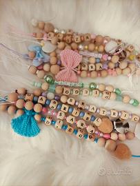 Porta ciuccio catanella fatto a mano