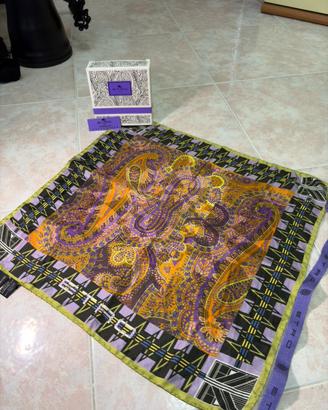 Foulard etro milano 100% seta nuovo
