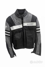 Giacca da moto in pelle e tessuto Suomy