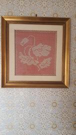 Quadro con ricamo a mano