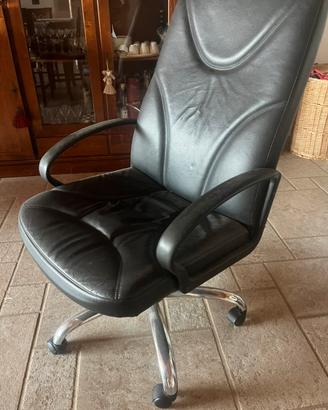 Sedia ufficio in pelle