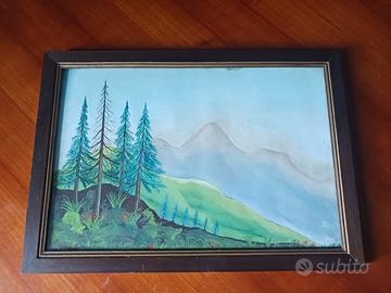 Quadro con stampa di Paesaggio Montano 32x23