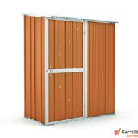Casetta box giardino Acciaio 155x100 legno chiaro