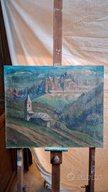 Grande dipinto vintage d'epoca (60x50 cm)