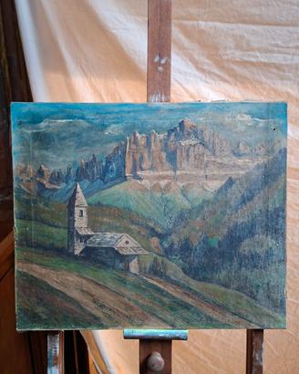 Grande dipinto vintage d'epoca (60x50 cm)
