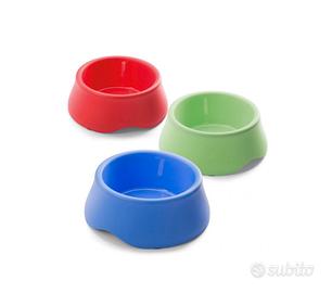 Set 3 pezzi ciotole in plastica per cani e gatti