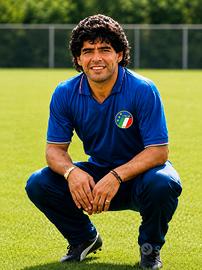 fotografia Maradona anteprima mondiali 1990