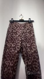 leggings  fantasia beige marrone 