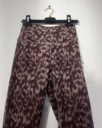 leggings  fantasia beige marrone 