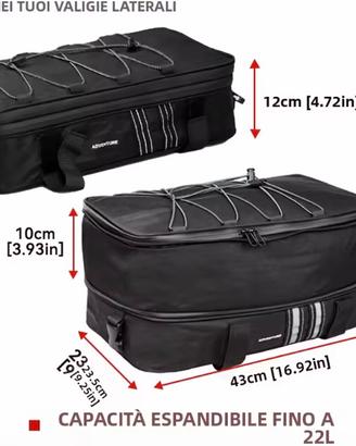 Coppia (2) borse laterali valige Bmw Gs 1200-1250-