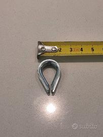 10 Pezzi Redance Per Fune Metallica 4mm - Occhielli In Acciaio Zincato Per Cavi