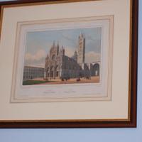 Stampa antica Duomo di Siena cm 30x40