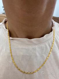 Collana placcata in oro 18 K 3MM 50 CM