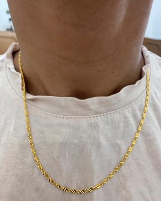 Collana placcata in oro 18 K 3MM 50 CM