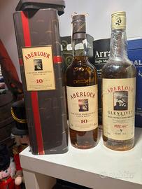 Lotto Vintage Aberlour Whisky 10 Anni+Raro 9 Anni
