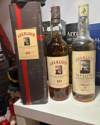 Lotto Vintage Aberlour Whisky 10 Anni+Raro 9 Anni