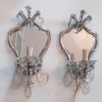 coppia applique vintage Maria Teresa con specchio