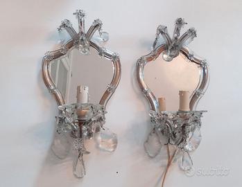 coppia applique vintage Maria Teresa con specchio