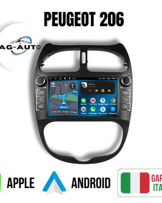 Peugeot 206 KIT COMPLETO  Autoradio android 2din