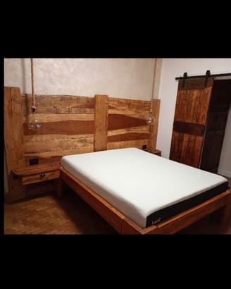 Letto matrimoniale artigianale 