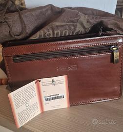 BORSELLO POCHETTE GIANNI CONTI VERA PELLE NUOVO