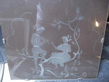 Serigrafie su vetro,anni '30,lotto di tre