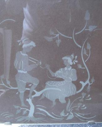 Serigrafie su vetro,anni '30,lotto di tre